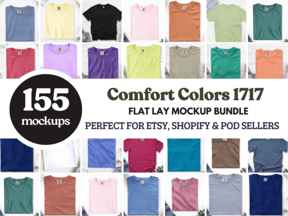 Download CC1717 Flat Lay Mockup T-shirt Bundle - Bundle Collection