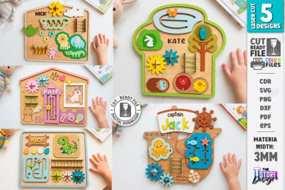 Download Personalized Busy Board Laser Cut Bundle - Bundle Collection