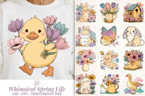 Download Whimsical Spring Life PNG Clipart Bundle - Bundle Collection