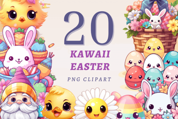 Download Kawaii Easter PNG Bundle - Bundle Collection