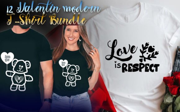 Download Valentin Modern Love Svg Tshirt Bundle - Bundle Collection