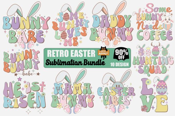 Download Retro Easter PNG Sublimation Bundle - Bundle Collection
