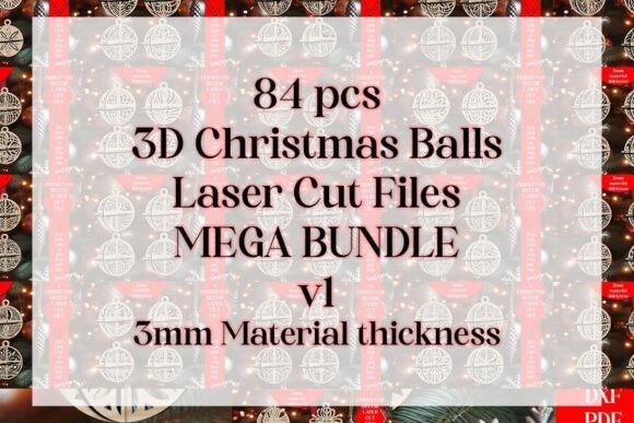 Download 3D Christmas Balls Set SVG Laser Bundle - Bundle Collection