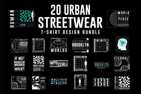 Download Urban Streetwear T-shirt Designs Bundle - Bundle Collection
