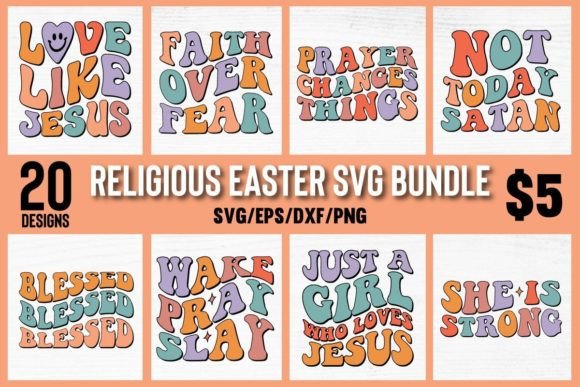 Download Retro Religious Easter SVG Bundle Vol 1 - Bundle Collection