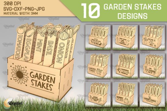 Download Vegetables Garden Stakes LaserCut Bundle - Bundle Collection
