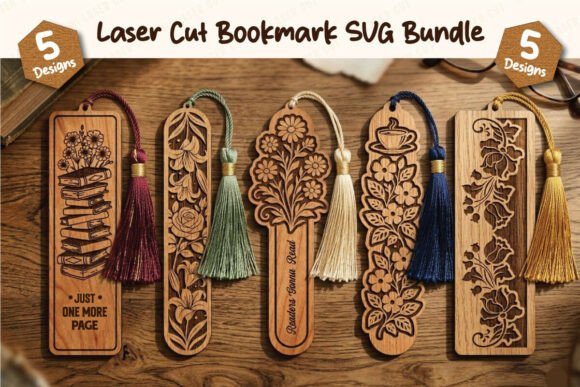Download Premium Wooden Laser Cut Bookmark Bundle - Bundle Collection