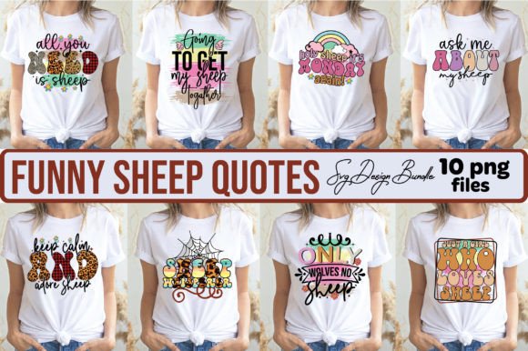 Download Funny Sheep Quotes SVG Design Bundle - Bundle Collection