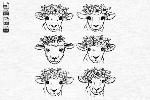 Download Floral Lamb SVG Bundle, Sheep, Easter - Bundle Collection