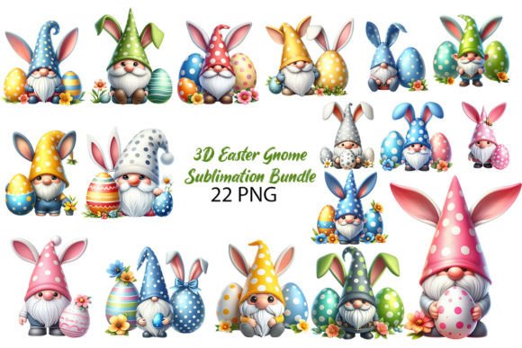 Download 3D Easter Gnome Sublimation Bundle - Bundle Collection