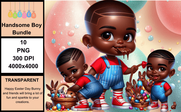 Download Handsome Boy Easter Bundle – 10 PNGs - Bundle Collection