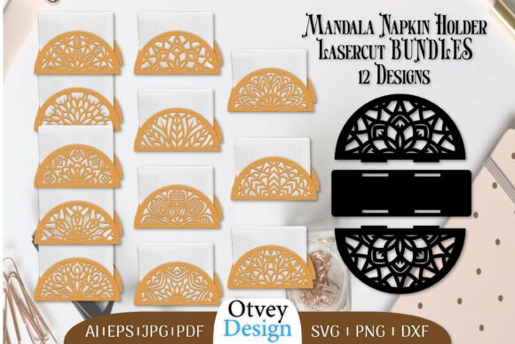 Download Mandala Napkin Holder Lasercut BUNDLES - Bundle Collection