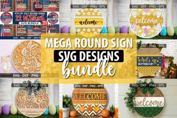 Download Mega Round Sign SVG Bundle - Bundle Collection