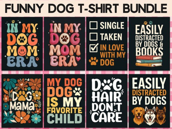 Download Funny Dog Mom T-Shirt Bundle PNG - Bundle Collection