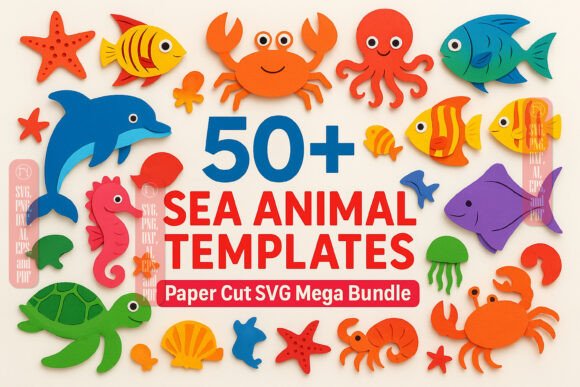 Download 50+ Sea Animal Templates SVG Bundle - Bundle Collection