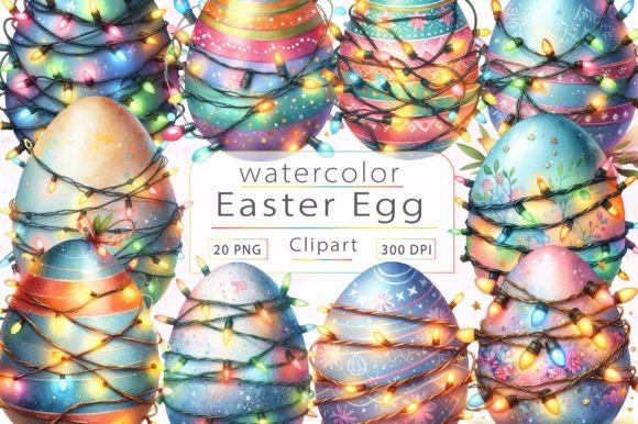 Download Watercolor Easter Egg Clipart Bundle - Bundle Collection