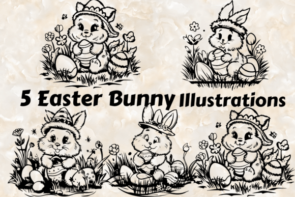 Download 5 Easter Bunny Egg SVG Bundle - Bundle Collection