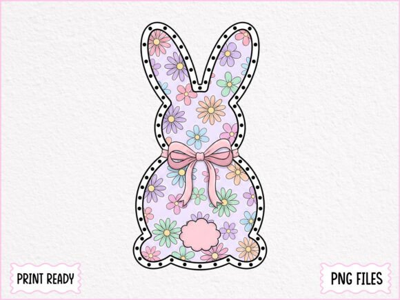 Download Pastel Floral Easter Bunny PNG - Pastel floral easter Collection