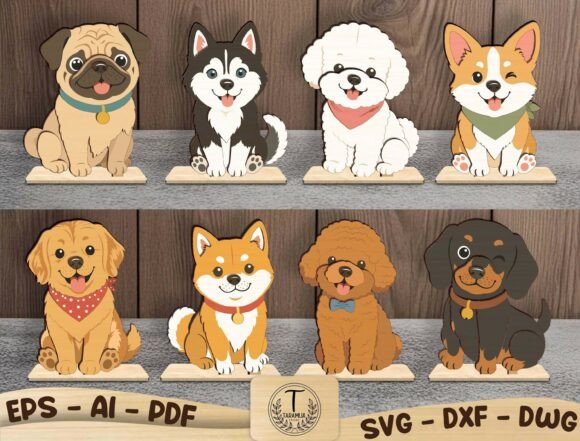 Download Dog Standee Laser Cut File SVG Bundle - Bundle Collection
