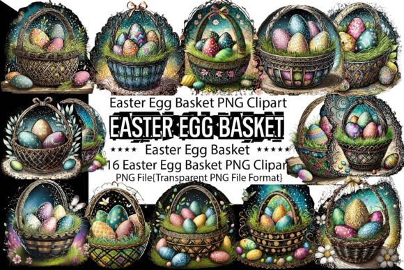 Download Easter Egg Basket Sublimation Bundle - Bundle Collection