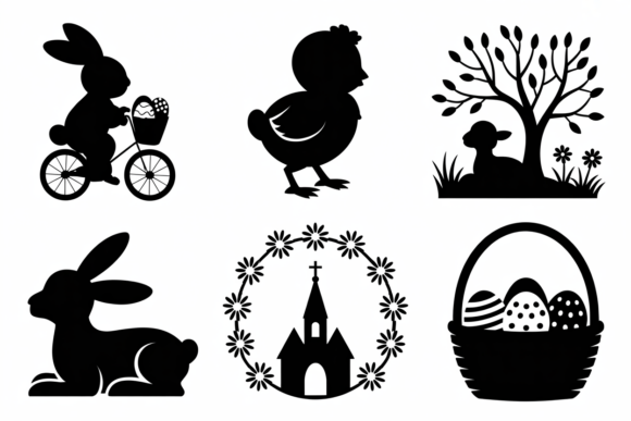 Download Easter Bunny Chick Lamb SVG Bundle Cut - Bundle Collection