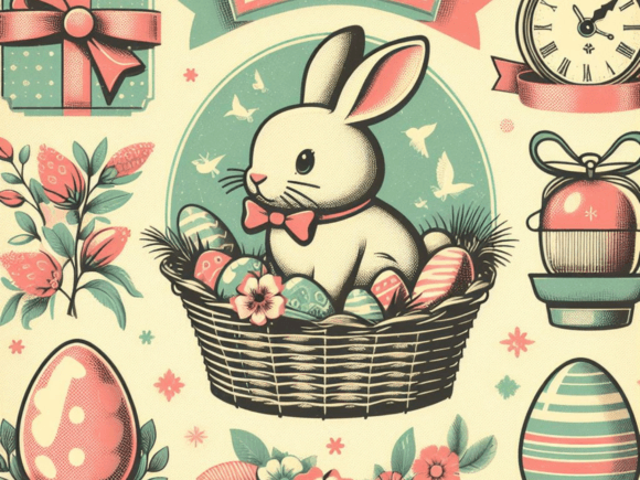 Download Retro Easter Bundle Graphic - Bundle Collection