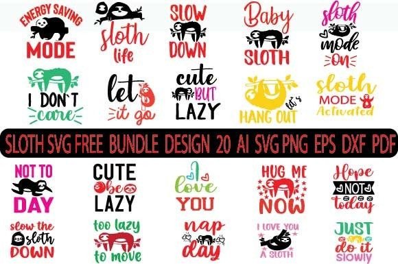 Download SLOTH SVG DESIGN FREE BUNDLE - Bundle Collection