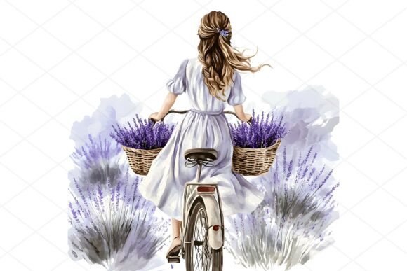 Download 20 JPGs Lavender Girl Clipart Bundle - Bundle Collection