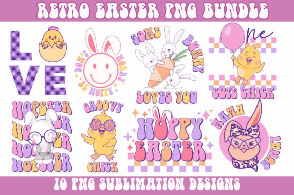Download Retro Easter PNG Sublimation Bundle - Bundle Collection