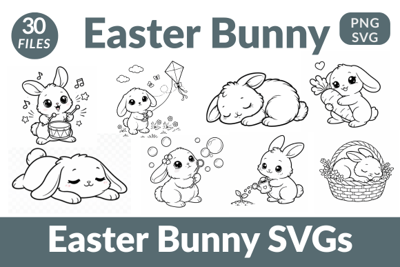 Download Easter Bunny SVGs &amp; PNGs Bundle (27 SVG - Bundle Collection