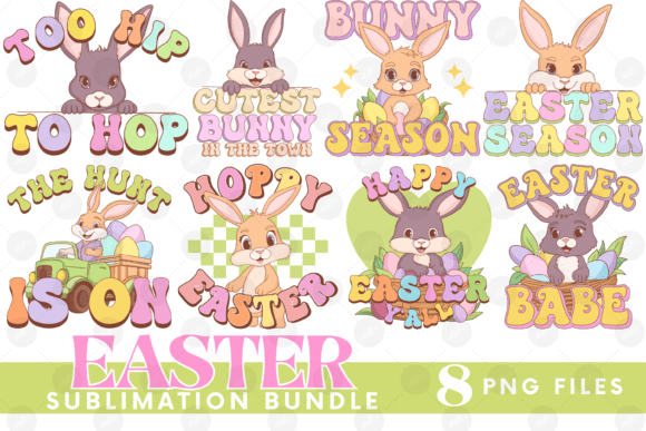 Download Easter Png Bundle Bunny Sublimation Joy - Bundle Collection