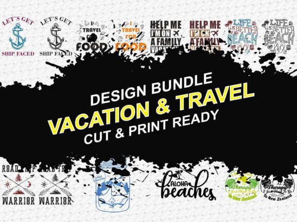 Download Vacation Travel 23 Designs Tshirt Bundle - Bundle Collection
