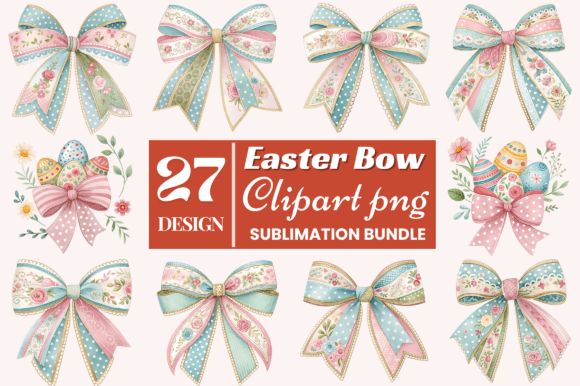 Download Easter Bow Clipart PNG Bundle - Bundle Collection