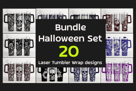 Download Halloween 40oz Laser Tumbler Wrap SVG Bundle - Bundle Collection