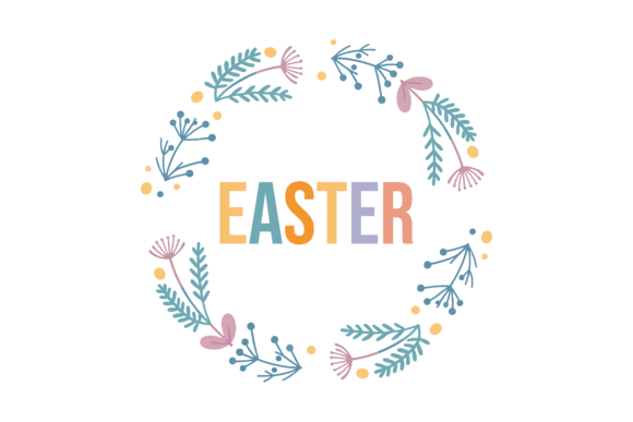 Download Pastel Floral Easter Wreath with Spring - Pastel floral easter Collection
