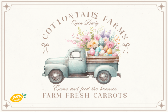 Download Vintage Easter Truck PNG Sublimation - Vintage easter truck Collection
