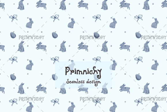 Download Hand-drawn Easter Bunny Seamless Pattern - Premium Resources