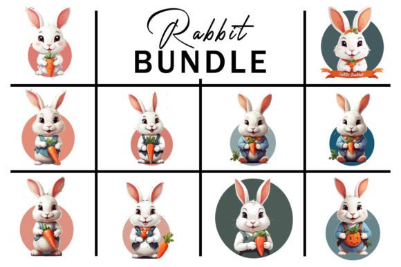 Download Rabbit, Bunny, T Shirt Design Bundle - Bundle Collection