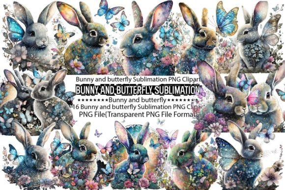 Download Bunny and Butterfly Sublimation Bundle - Bundle Collection