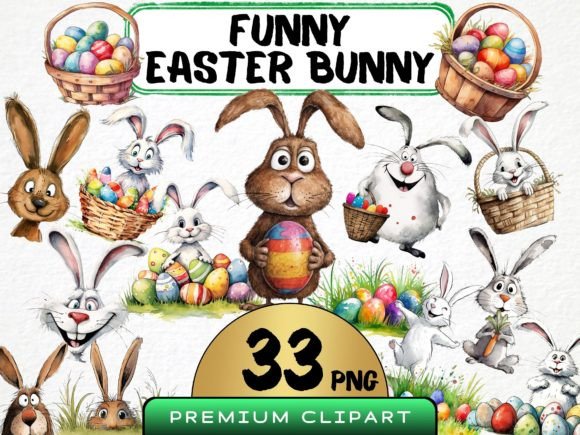 Download Funny Easter Bunny Clipart Bundle - Bundle Collection