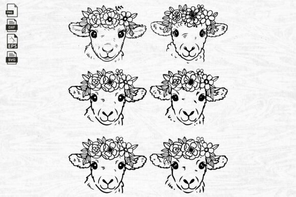 Download Floral Lamb SVG Bundle, Sheep, Easter - Bundle Collection