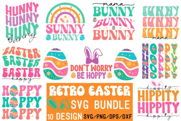 Download Retro Easter SVG Design Bundle Svg - Bundle Collection