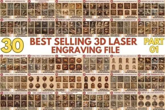 Download 3D Laser Engraving File Mega Bundle - Bundle Collection
