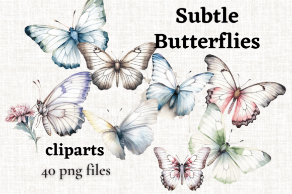 Download Delicate Butterflies Clipart Bundle - Bundle Collection