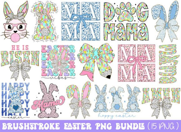 Download Brushstroke Easter PNG Bundle - Bundle Collection
