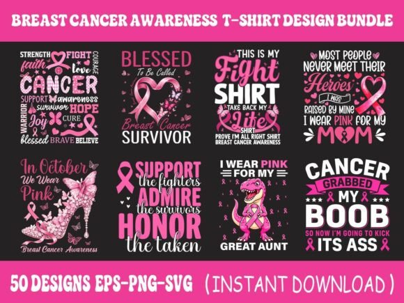 Download Breast Cancer Awareness T-Shirt Bundle - Bundle Collection
